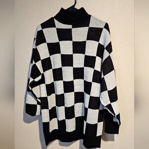 NWT checkered sweater